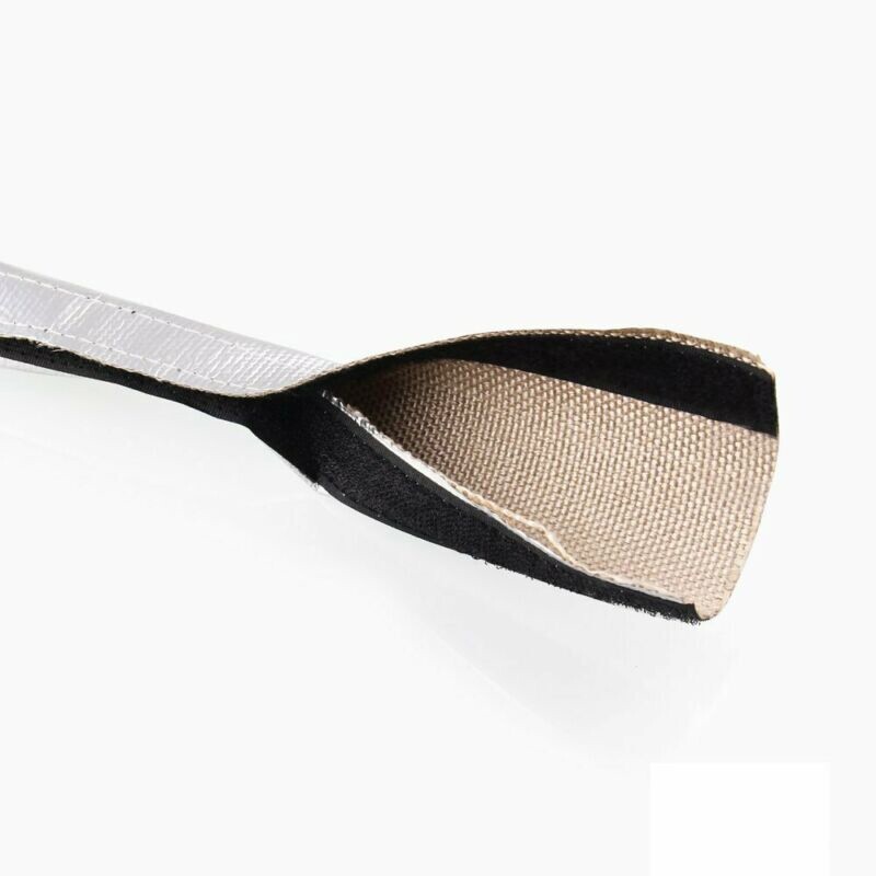NEZUIBAN Heat Shield Sleeve - 3/4 Inch ID X 10 Feet, Aluminized Fiberglass For Wires & Hoses, Up To 1100°F Protection