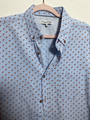 MENS SOVEREIGN CODES LA SHIRT XL FLAMINGO FUN BLUE BEACH - Picture 8 of 8