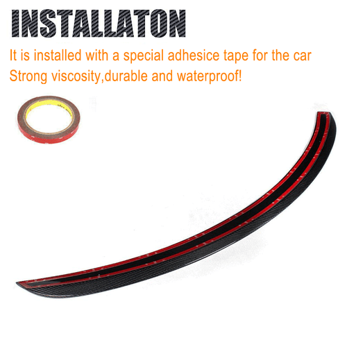 Se adapta a Tesla Model S 12-19 carbono alerón trasero maletero alerón ala labio - Imagen 11 de 13