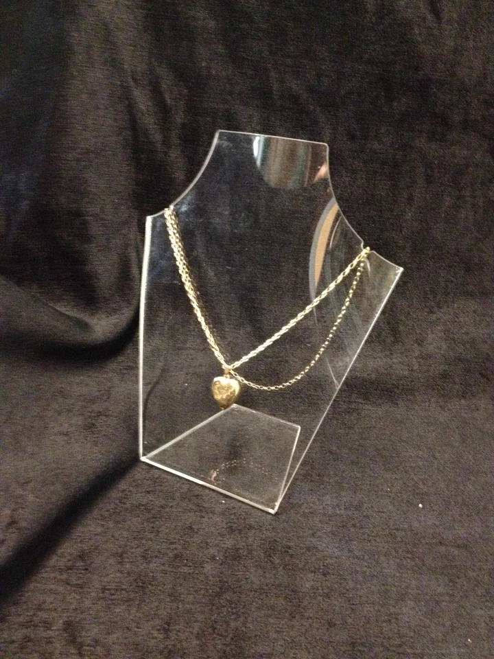 CLEAR PERSPEX ACRYLIC FORMED NECKLACE JEWELLERY STAND DISPLAY NEW