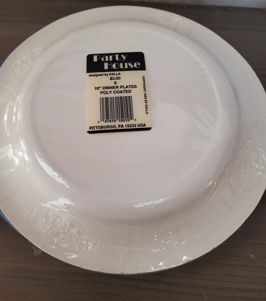 Juego de 3 platos de papel de Halloween de colección de 10" (8 pulgadas Ea.) y 44 servilletas de papel fantasma nuevas  Foto 4 de 4