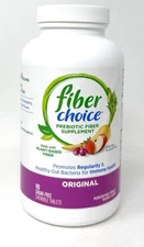 FIBER CHOICE Prebiotic Fiber Supplement - ORIGINAL 90 Chewable TABS 1/2026 New
