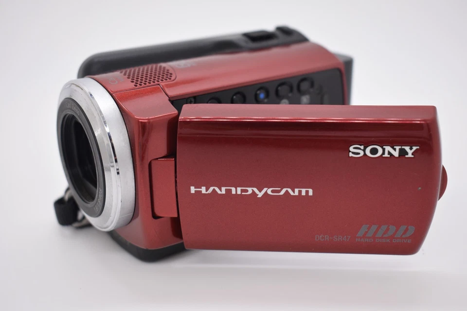 Sony Handycam DCR-SR47 Red Digital Video Camera Camcorder 60x Zoom 60GB - Tested - Image 2 of 4