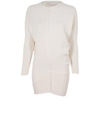 Stella McCartney Ribbed Jumper Dress Womens 2 Cream Wool