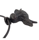 Two Cast Iron Highland Cow Head Towel Ring Hanger Rustic Farmhouse Decor Wall — photo 2