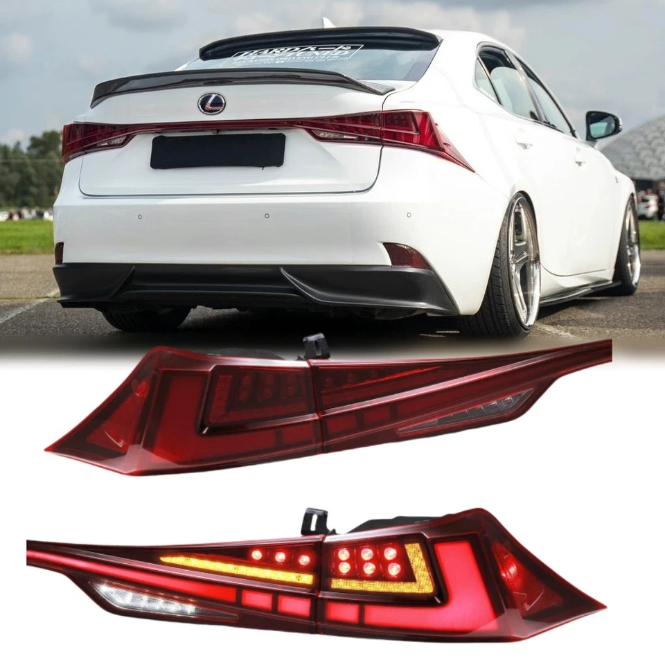 Luces traseras LED rojas para Lexus IS250 IS300 IS350 IS200T IS-F sedán 2014-2020 nuevas Foto 2 de 4