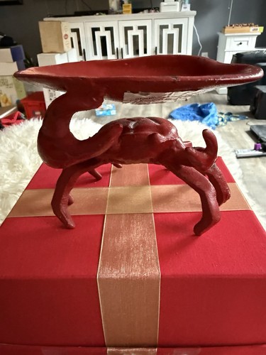 Vintage Cast Iron Crab Dish Holder By Creative Co-op - Picture 1 of 8