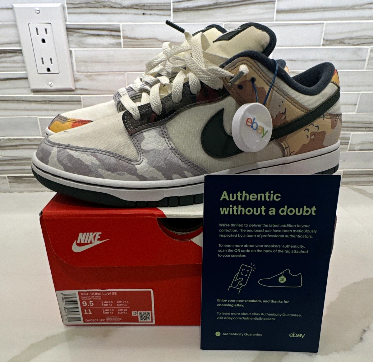 Nike Dunk SE Low Sail Multi-Camo for Sale | Authenticity