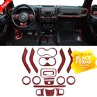 Interior Decor Cover Trim Kit Accessories For Jeep Wrangler JK JKU 2011-18 18pcs
