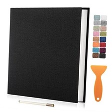 Large Photo Album Self Adhesive Scrapbook Album for 4 6 11"x10.6"40Pages Black