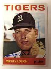  Mickey Lolich  - Autographed / Signed Rookie Card 1964 Topps 50th buyback