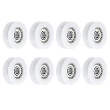 8pcs Nylon Pulley U-Groove Ball Bearing 6x27x9mm U Groove Roller Wheel