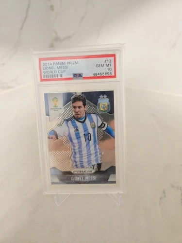 2014 Panini Prizm FIFA World Cup Brazil LIONEL MESSI Base Argentina #12 PSA 10