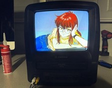 Emerson EWC0901 9" Black CRT TV 480i Built-In VCR VHS Composite RCA Coax
