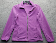 Lands' End The Squall Fleece Jacket Youth XL Purple Soft Cozy Warm Winter Zip Up