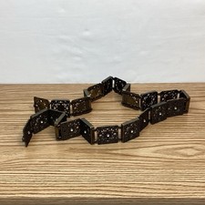 Woman  s VTG Filagree Articulated CONCHO Western Belt With RINESTONE Detail Large