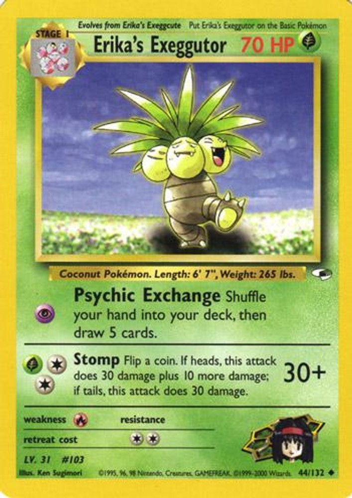 Erika's Exeggutor Unlimited [G1 - 044/132]NM