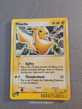 Pokemon Pikachu #12 Nintendo Black star Promo Holo 2003 E-reader Card