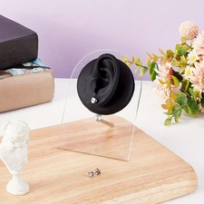1set Black Left Ear Displays Model Silicone Ear Model Rubber Ear Silicone