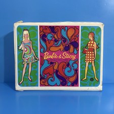 Vintage 1967 Mattel  Barbie  Stacey Double Doll Carrying Case  With Clothes