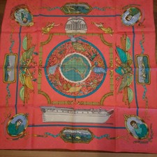 Hermes Carr 90 Silk Scarf Unused Vintage