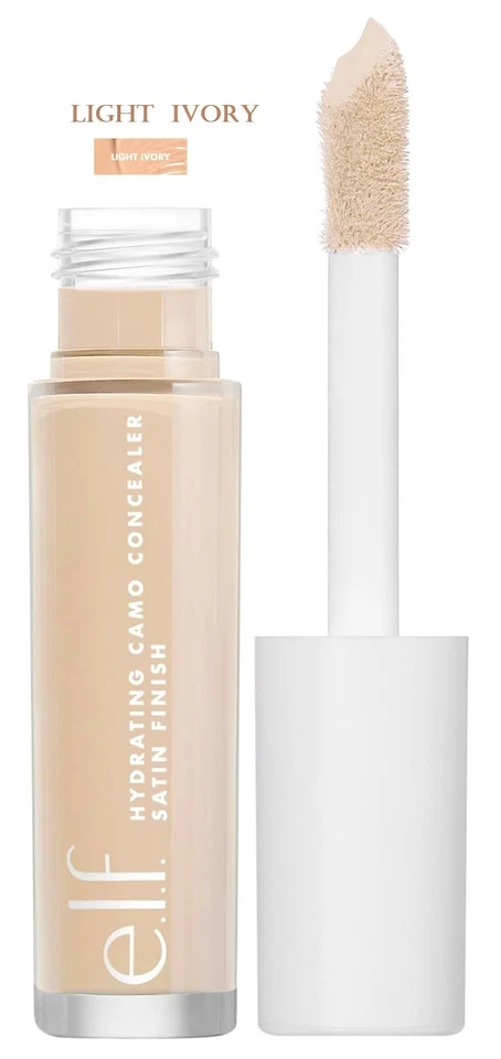 3 x  e.l.f Hydrating Satin Camo Concealer Lightweigt Full Coverage Light Ivory - Image 2 of 3