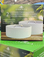 Essenza Outdoor Citronella Candles 2-Pack Lem...