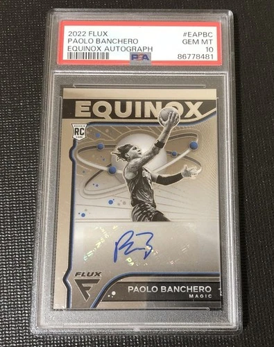 PAOLO BANCHERO RC 2022-23 Panini Flux Equinox Rookie AUTO PSA 10【Z02】