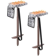 Heated Mud Seat Duck Hunting Chair, Padded Marsh Seat with Ground Spike, 2 Camo