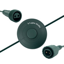 Christmas Tree LED Light Power Cord Plug 5/8in 15mm Foot Switch Change 8 Mode