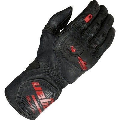 Motorcycle Gloves Furygan Higgins Evo Black Red Sport Leather Vented