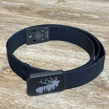 Groove Life Adjustable Stretch Web Belt Magnetic Buckle Black One Size Hunting