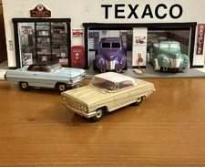 Rare Atlas #1275 H.O. ‘62 Chevrolet Impala SS Tan w/Wht Roof & Red Interior Runs