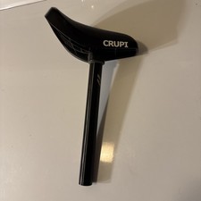 Crupi BMX Plastic Seat/Post Combo (Black)