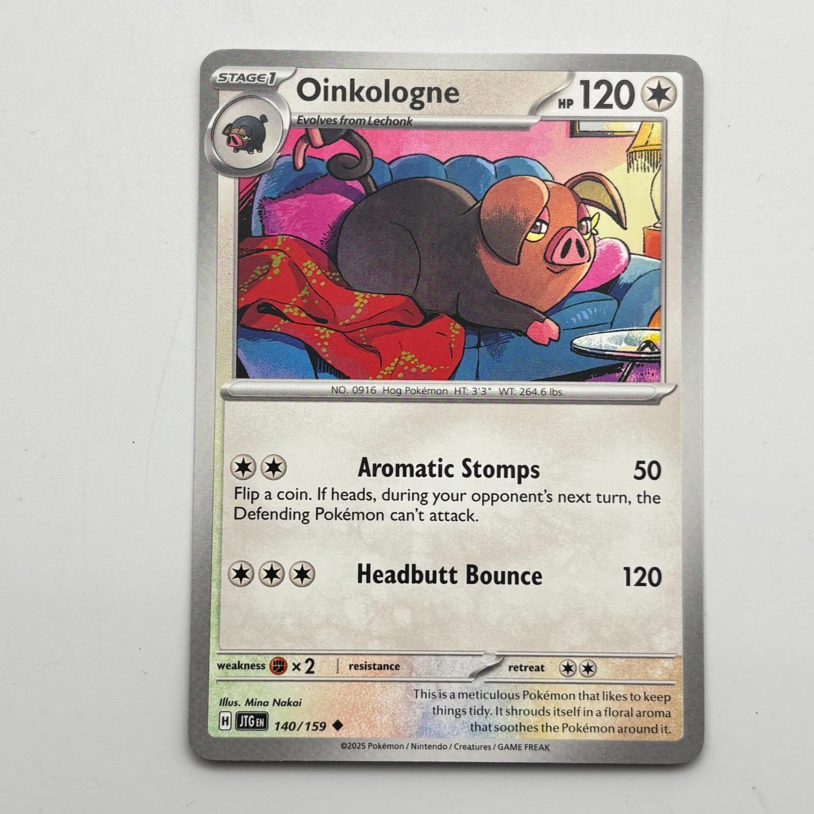Oinkologne 140/159 Uncommon Journey Together Pokemon Lightly Played