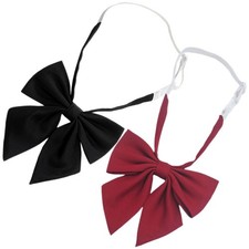 2 Pcs Neck Bow Tie for Women Girls Ribbon Decorative Ties Adjustable