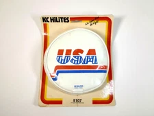 *RARE* NOS Vintage USA Red White Blue KC HiLiTES 6" Light Cover Vinyl PAIR 5107