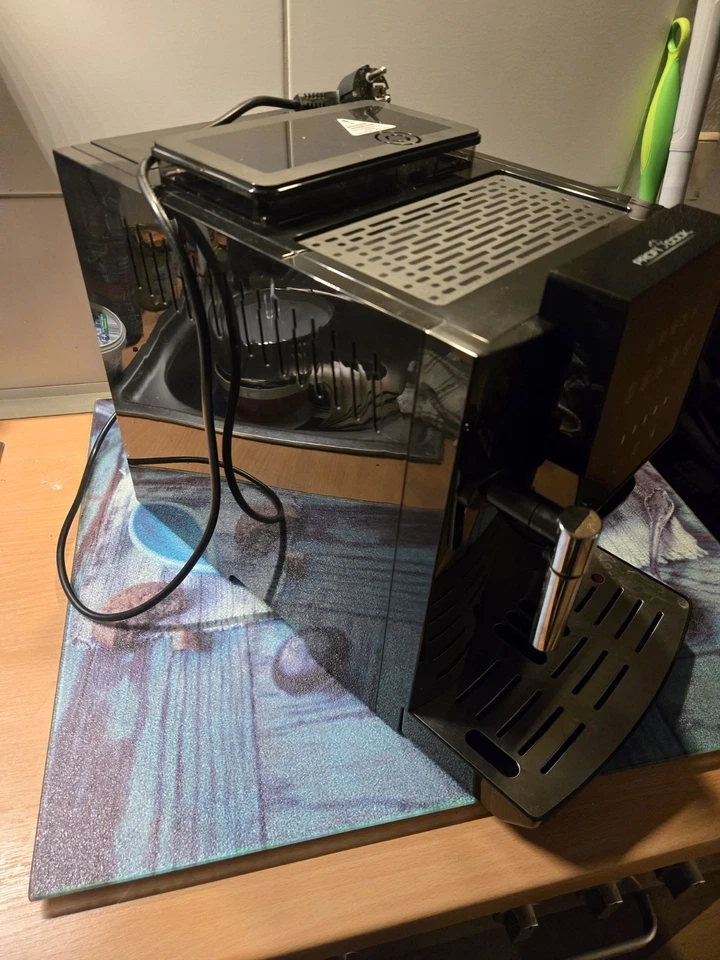 Cafetera ProfiCook PC-KAV 1281 negra, 20 bar, One Touch - Imagen 2 de 4