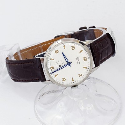 NEW START USSR stainless steel men's wristwatch white dial movement from 1950's