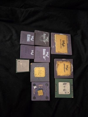 (LOT OF 10) INTEL CORE PROCESSORS FROM WORKING UNITS...NOT TESTED!!! 24KT PINS 