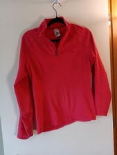 The North Face Women's Fleece Pullover Quarter Zip Pink Size Medium