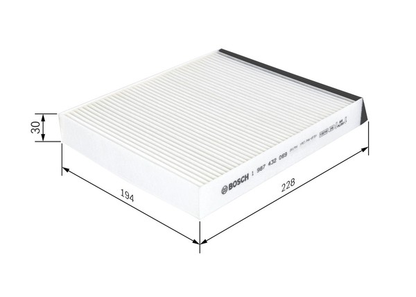 Bosch 1 987 432 069 Filter, Innenraumluft For Renault-image