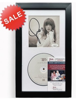 Taylor Swift Signed Framed The Tortured Poets Department CD JSA
