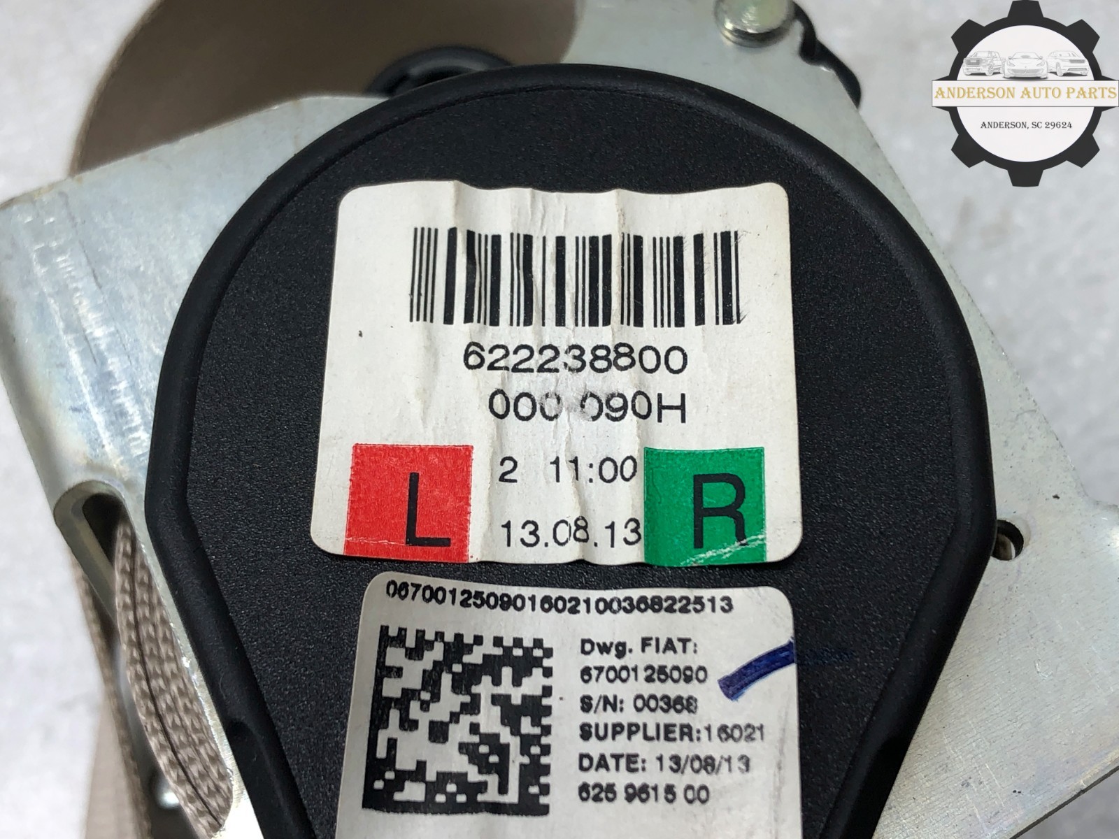 2014-2021 MASERATI QUATTROPORTE LEFT DRIVER REAR SEAT BELT RETRACTOR OEM