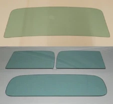 1935 1936 Ford Pickup Glass Truck Windshield Door Back Green Set