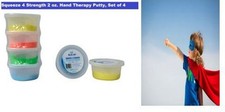 Hand Therapy Putty, Set of 4 Squeeze 4 Strength 2 oz