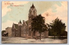 First Methodist Church Ocala Florida FL Street View c1910 Postcard