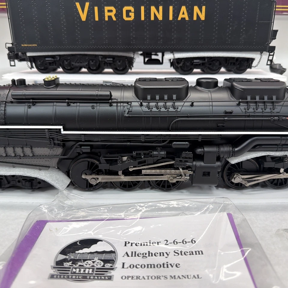 MTH Premier 20-3116-1 Virginian 2-6-6-6 Allegheny PS.2 O Used #1647 C&O C-7 READ - Image 4 of 4