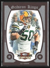 A.J. Hawk 2009 Donruss Threads Pro Gridiron Kings Framed /100 #2 Green Bay