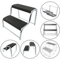 Doppeltrittstufe 2 Stufen Trittstufe Stahl Doppeltritt Wohnwagen Camping Tritt
